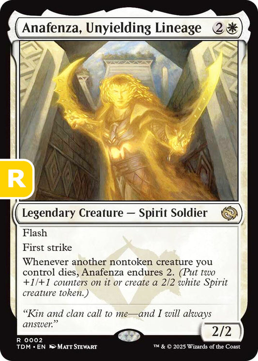 Anafenza Unyielding Lineage TDM Legendary Creature Spirit Soldier NM