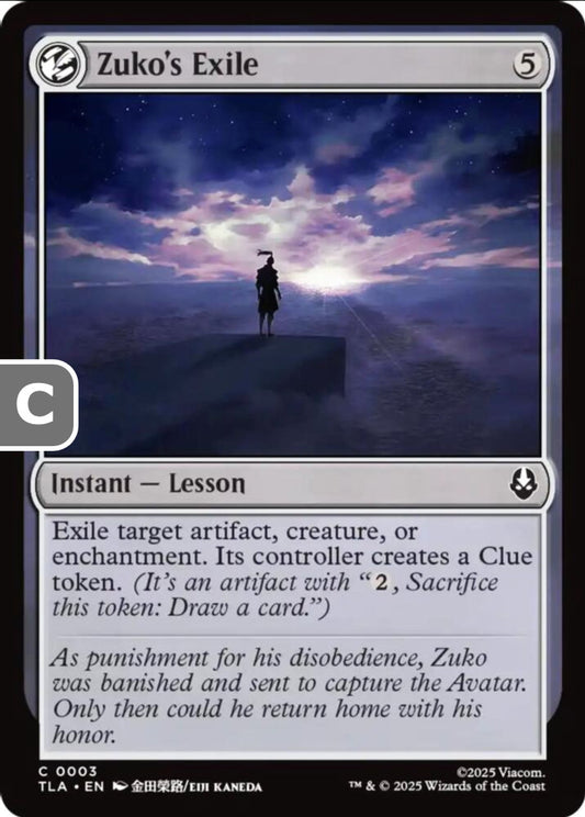 Zuko's Exile TLA Instant Lesson NM