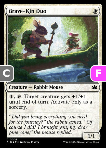 Brave-Kin Duo BLB Creature Rabbit Mouse *Foil* NM