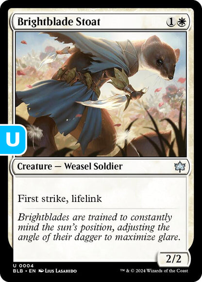 Brightblade Stoat BLB Creature Weasel Soldier NM