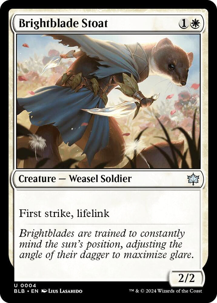 Brightblade Stoat BLB Creature Weasel Soldier NM