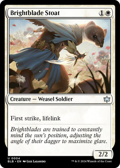 Brightblade Stoat BLB Creature Weasel Soldier NM