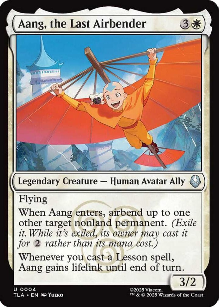 Aang, the Last Airbender TLA Legendary Creature  Human Avatar Ally NM