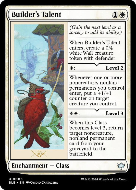Builder's Talent BLB Enchantment Class NM