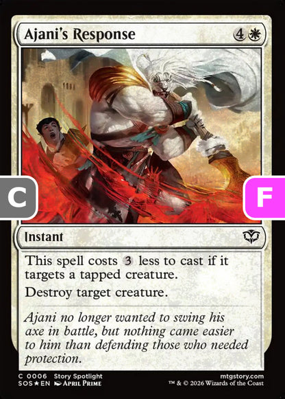 Ajani's Response SOS Instant  *Foil* NM
