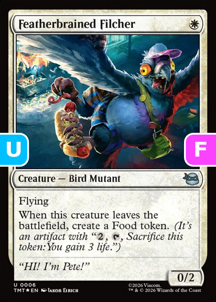Featherbrained Filcher TMT Creature Bird Mutant *Foil* NM