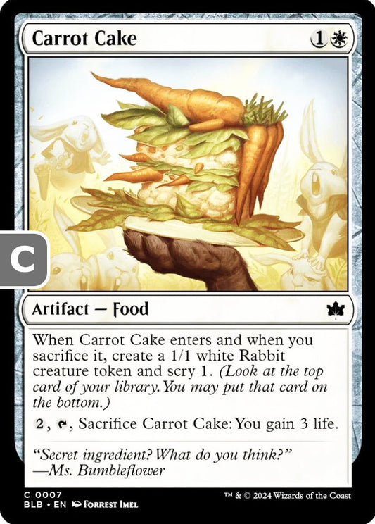 Carrot Cake BLB Artifact Food NM