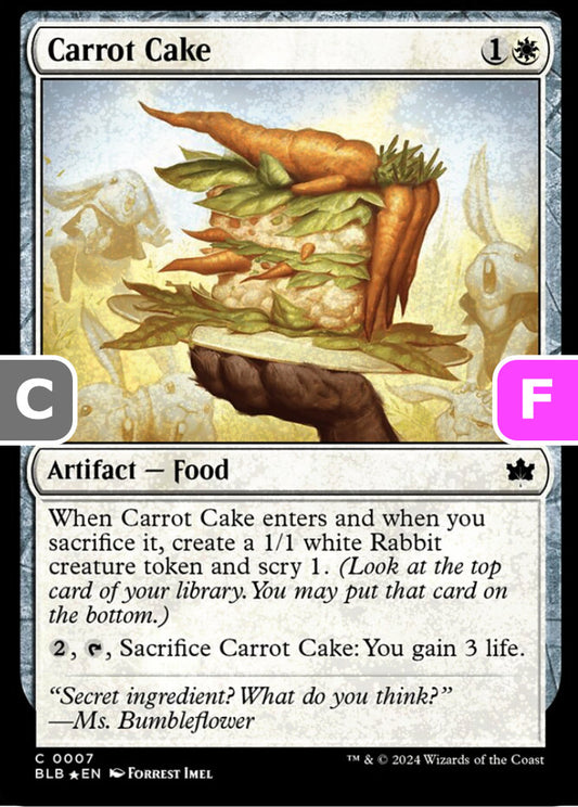 Carrot Cake BLB Artifact Food *Foil* NM