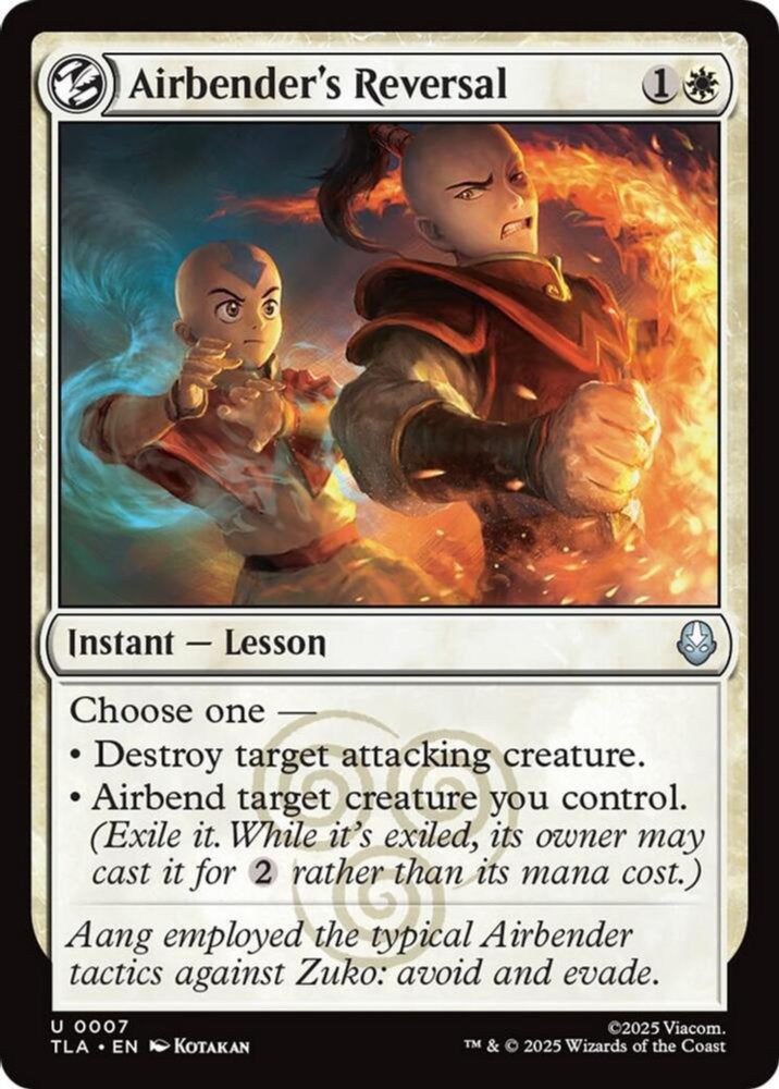Airbender's Reversal TLA Instant Lesson NM