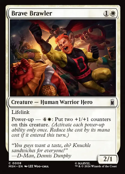 Brave Brawler MSH Creature Human Warrior Hero NM