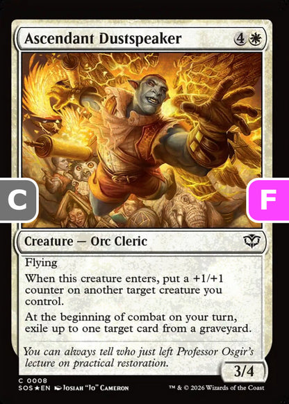 Ascendant Dustspeaker SOS Creature Orc Cleric *Foil* NM
