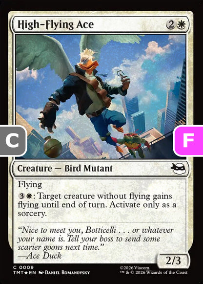 High-Flying Ace TMT Creature Bird Mutant *Foil* NM