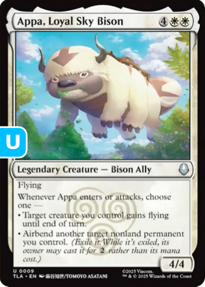 Appa, Loyal Sky Bison TLA Legendary Creature Bison Ally NM