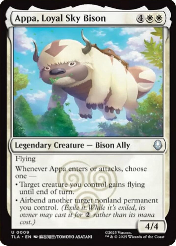 Appa, Loyal Sky Bison TLA Legendary Creature Bison Ally NM