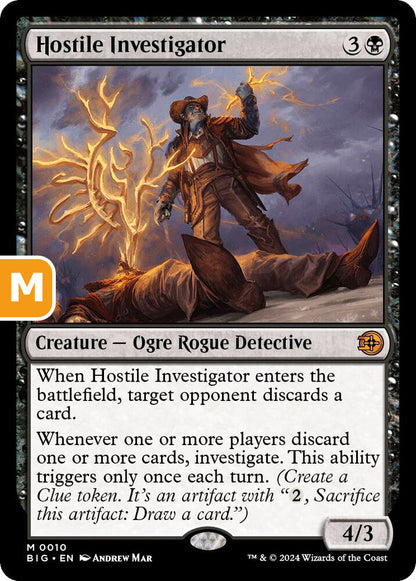 Hostile Investigator BIG Creature Ogre Rogue Detective NM
