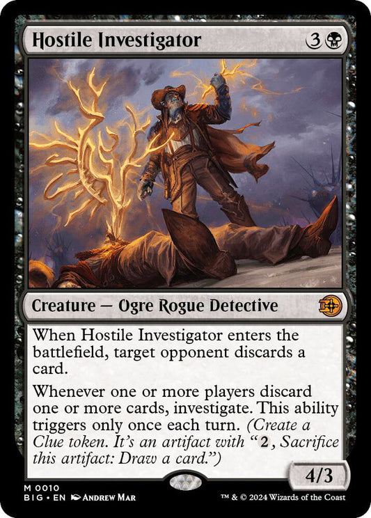 Hostile Investigator BIG Creature Ogre Rogue Detective NM