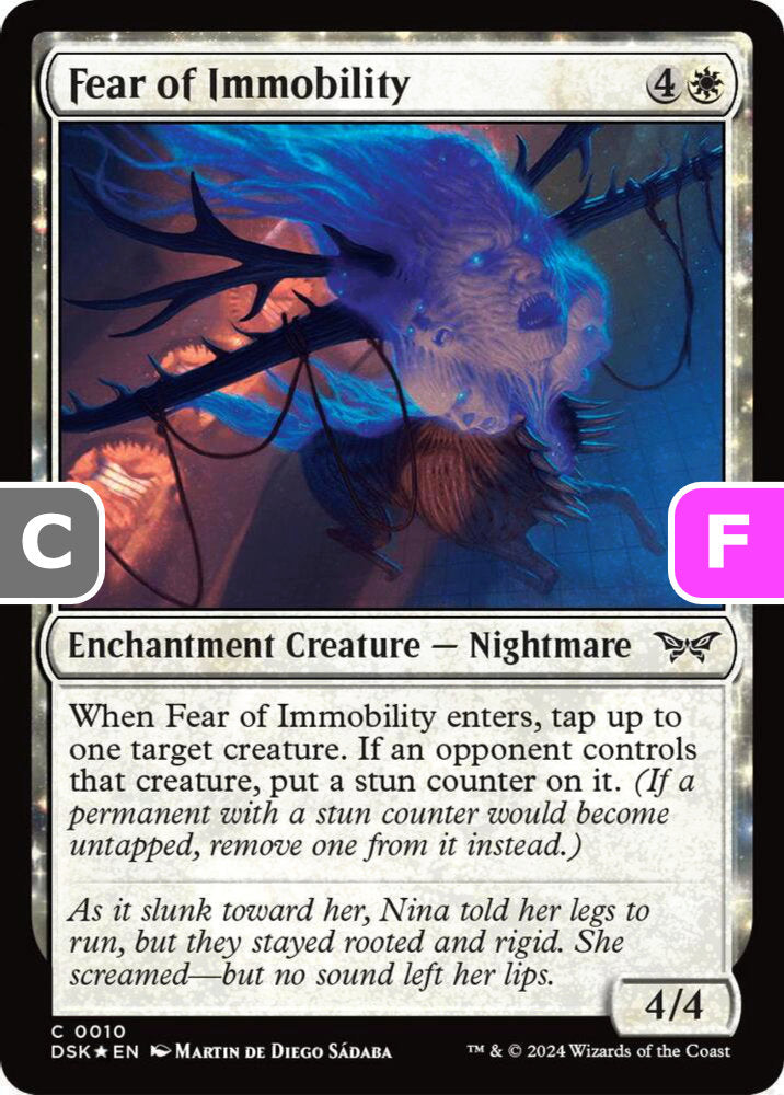Fear of Immobility DSK Enchantment Creature Nightmare *Foil* NM