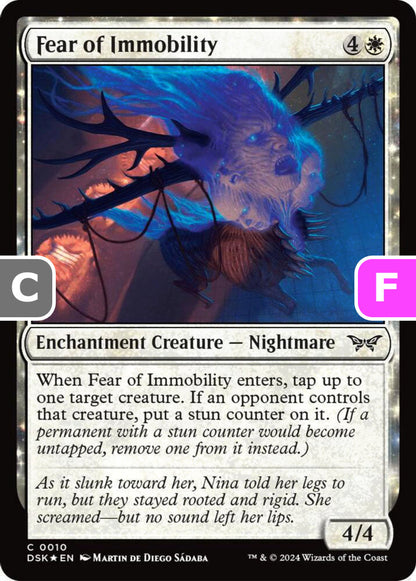 Fear of Immobility DSK Enchantment Creature Nightmare *Foil* NM