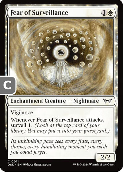 Fear of Surveillance DSK Enchantment Creature Nightmare NM