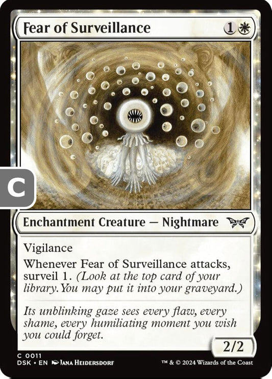 Fear of Surveillance DSK Enchantment Creature Nightmare NM