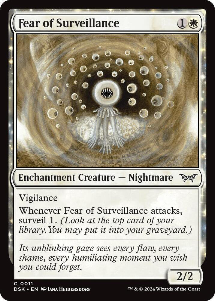 Fear of Surveillance DSK Enchantment Creature Nightmare NM
