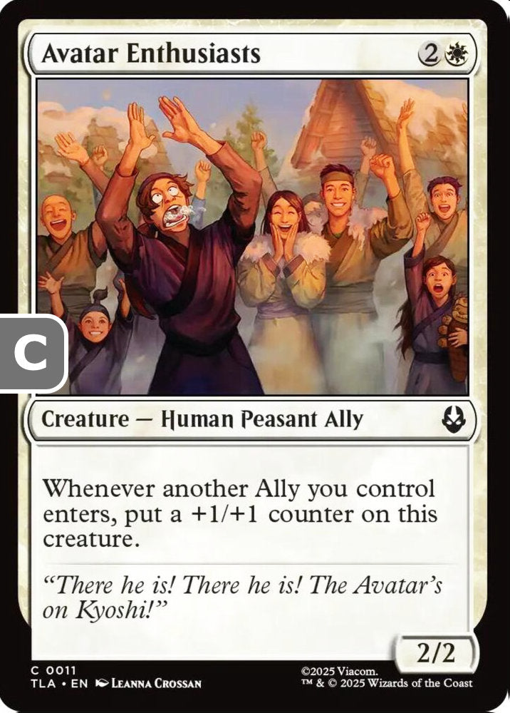 Avatar Enthusiasts TLA Creature Human Peasant Ally NM
