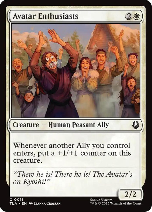 Avatar Enthusiasts TLA Creature Human Peasant Ally NM