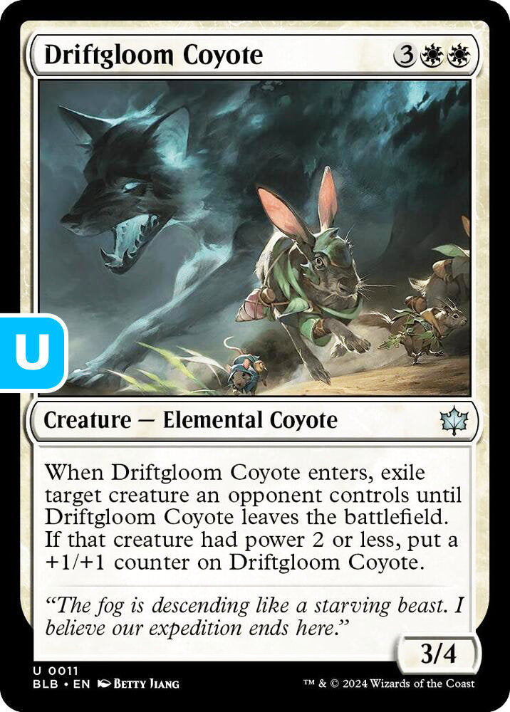 Driftgloom Coyote BLB Creature Elemental Coyote NM
