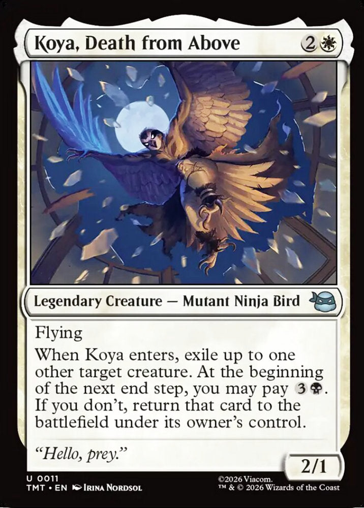 Koya, Death from Above TMT Legendary Creature Mutant Ninja Bird NM