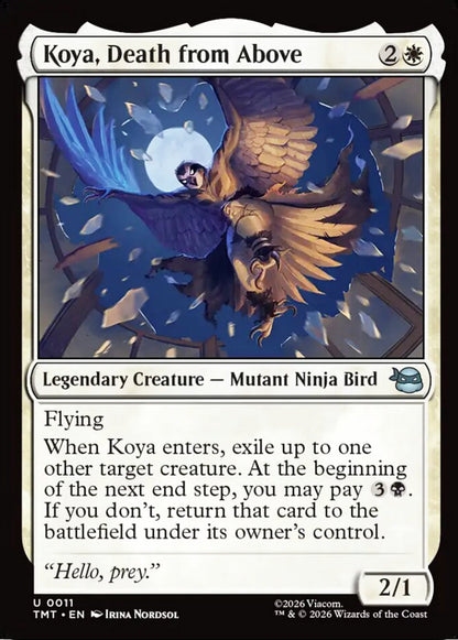 Koya, Death from Above TMT Legendary Creature Mutant Ninja Bird NM
