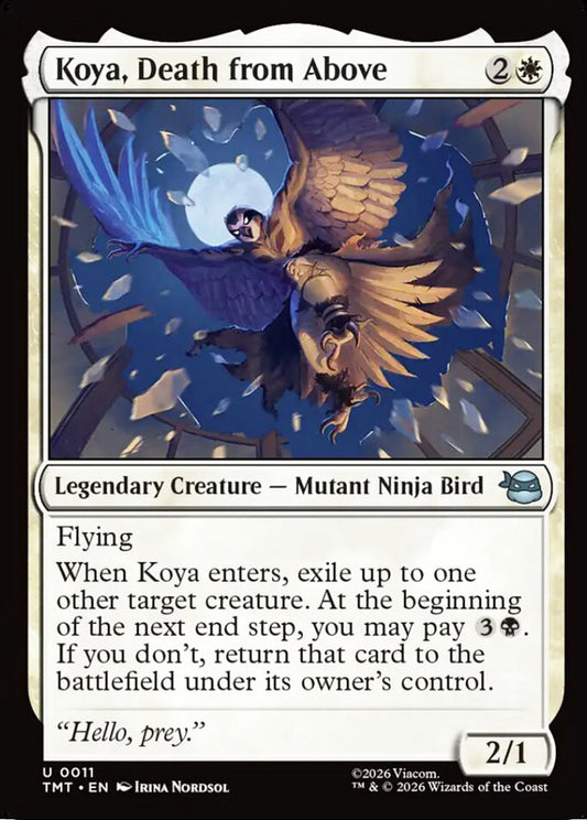 Koya, Death from Above TMT Legendary Creature Mutant Ninja Bird NM