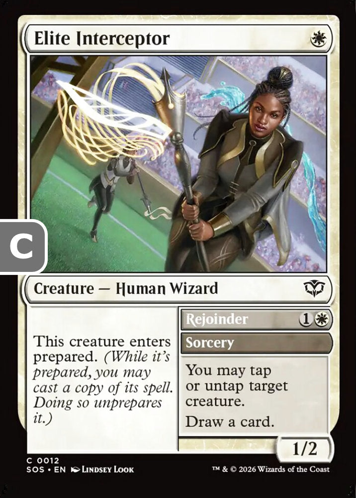Elite Interceptor SOS Creature Human Wizard NM