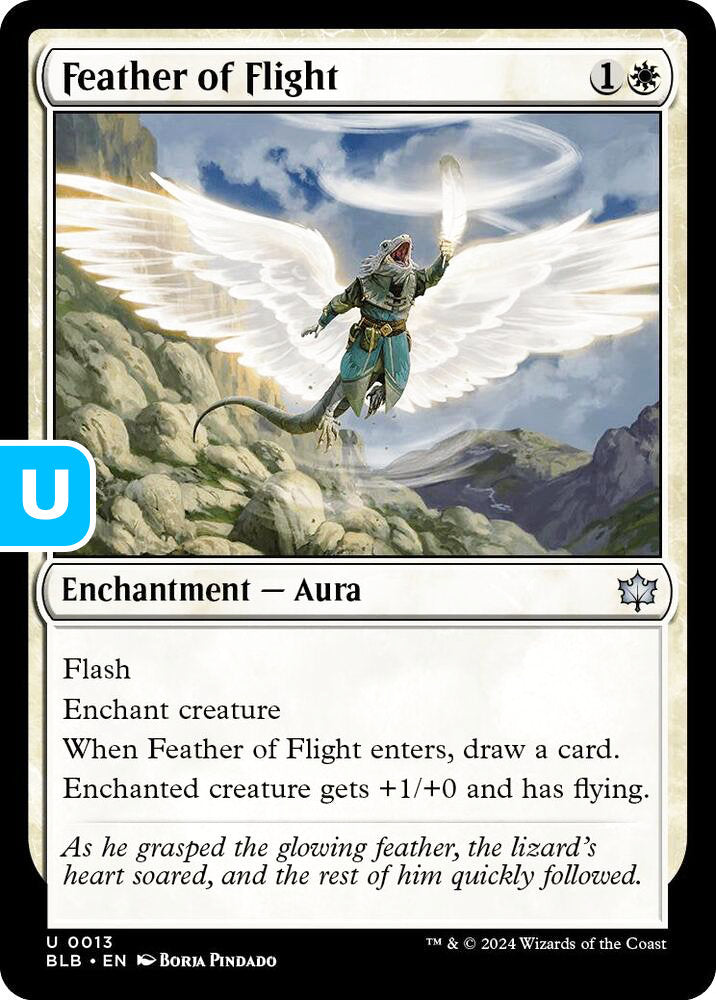 Feather of Flight BLB Enchantment Aura NM
