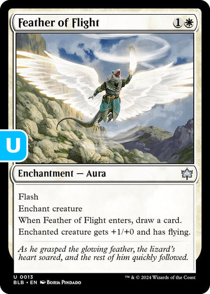 Feather of Flight BLB Enchantment Aura NM