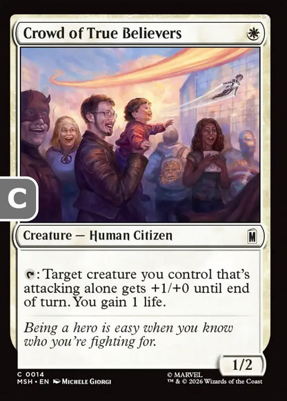 Crowd of True Believers MSH Creature Human Citizen NM