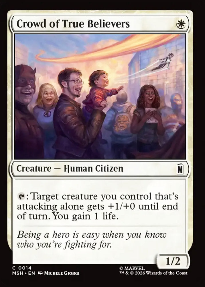 Crowd of True Believers MSH Creature Human Citizen NM