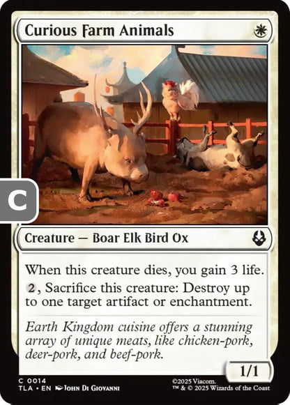 Curious Farm Animals TLA Creature Boar Elk Bird Ox NM