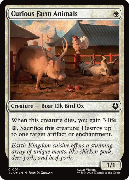 Curious Farm Animals TLA Creature Boar Elk Bird Ox *Foil* NM
