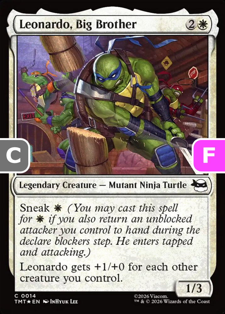 Leonardo, Big Brother TMT Legendary Creature Mutant Ninja Turtle *Foil* NM