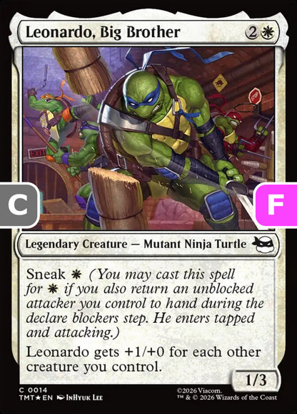 Leonardo, Big Brother TMT Legendary Creature Mutant Ninja Turtle *Foil* NM