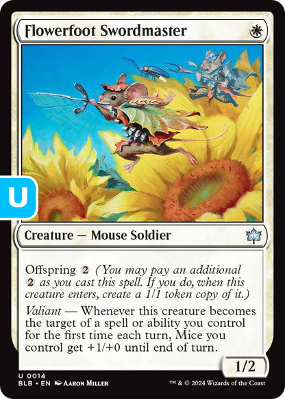 Flowerfoot Swordmaster BLB Creature Mouse Soldier NM