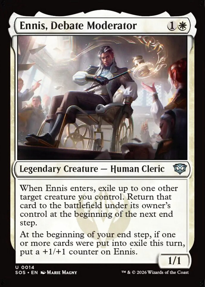 Ennis, Debate Moderator SOS Legendary Creature Human Cleric NM