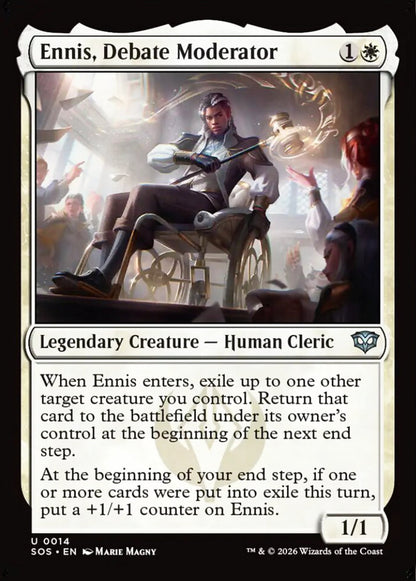 Ennis, Debate Moderator SOS Legendary Creature Human Cleric NM
