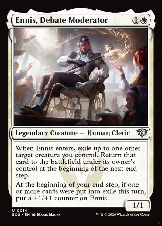 Ennis, Debate Moderator SOS Legendary Creature Human Cleric NM