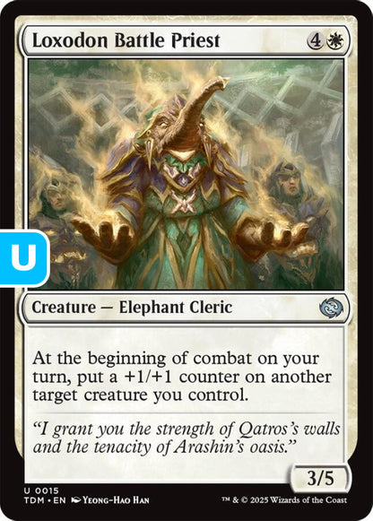 Loxodon Battle Priest TDM Creature Elephant Cleric NM