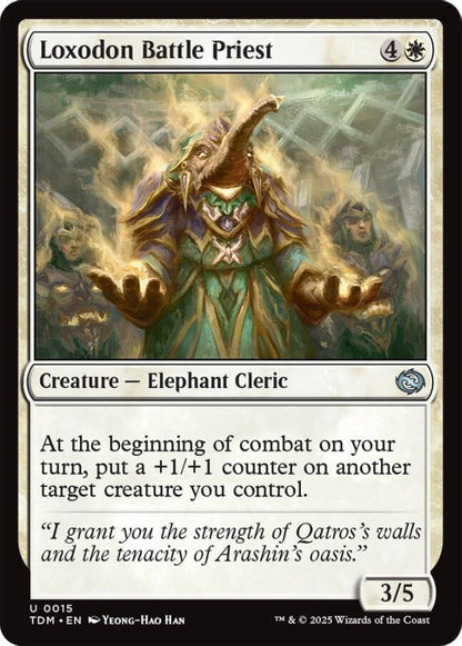 Loxodon Battle Priest TDM Creature Elephant Cleric NM