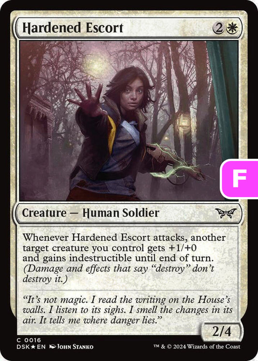 Hardened Escort DSK Creature Human Soldier *Foil* NM