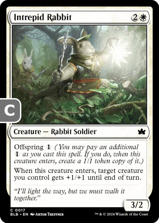 Intrepid Rabbit BLB Creature Rabbit Soldier NM