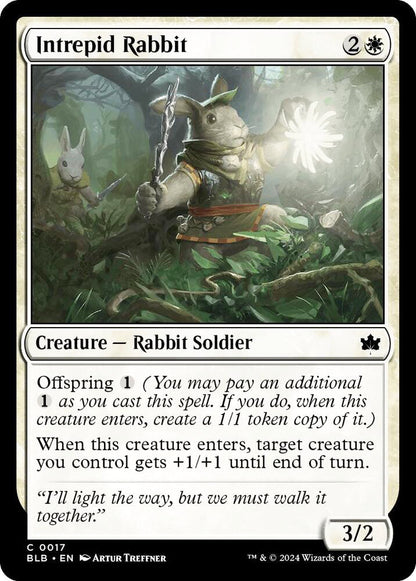 Intrepid Rabbit BLB Creature Rabbit Soldier NM