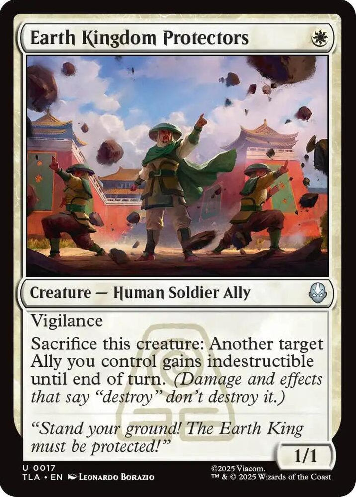 Earth Kingdom Protectors TLA Creature Human Soldier Ally NM